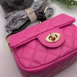 Elegant Fuchsia Quilted Mini Bag